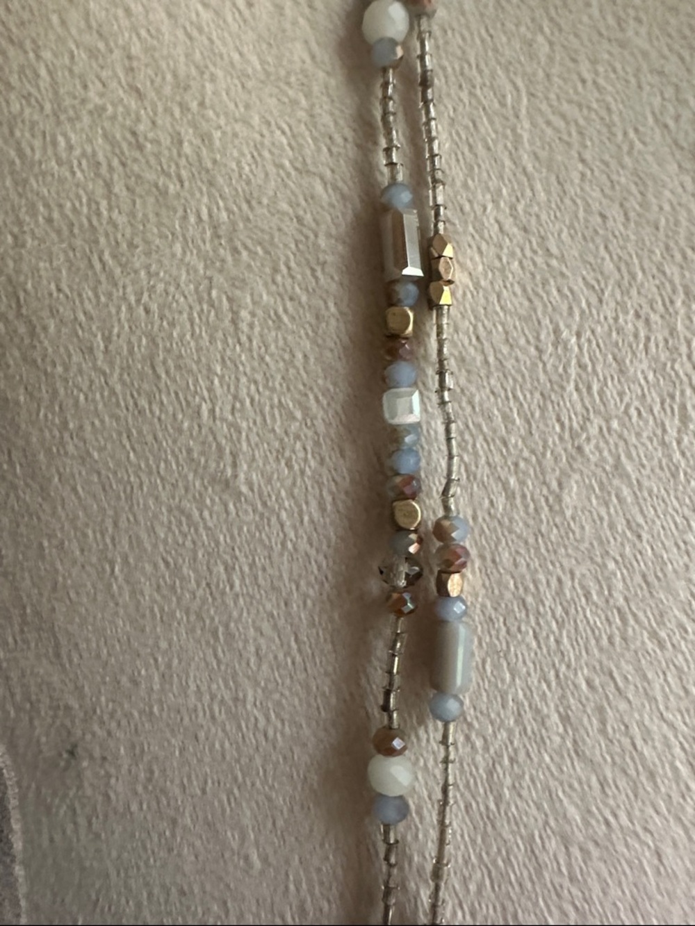 Layering Suede and Milky Crystal Coastal Cowgirl Versatile Wrapping Necklace - Picture 5 of 16